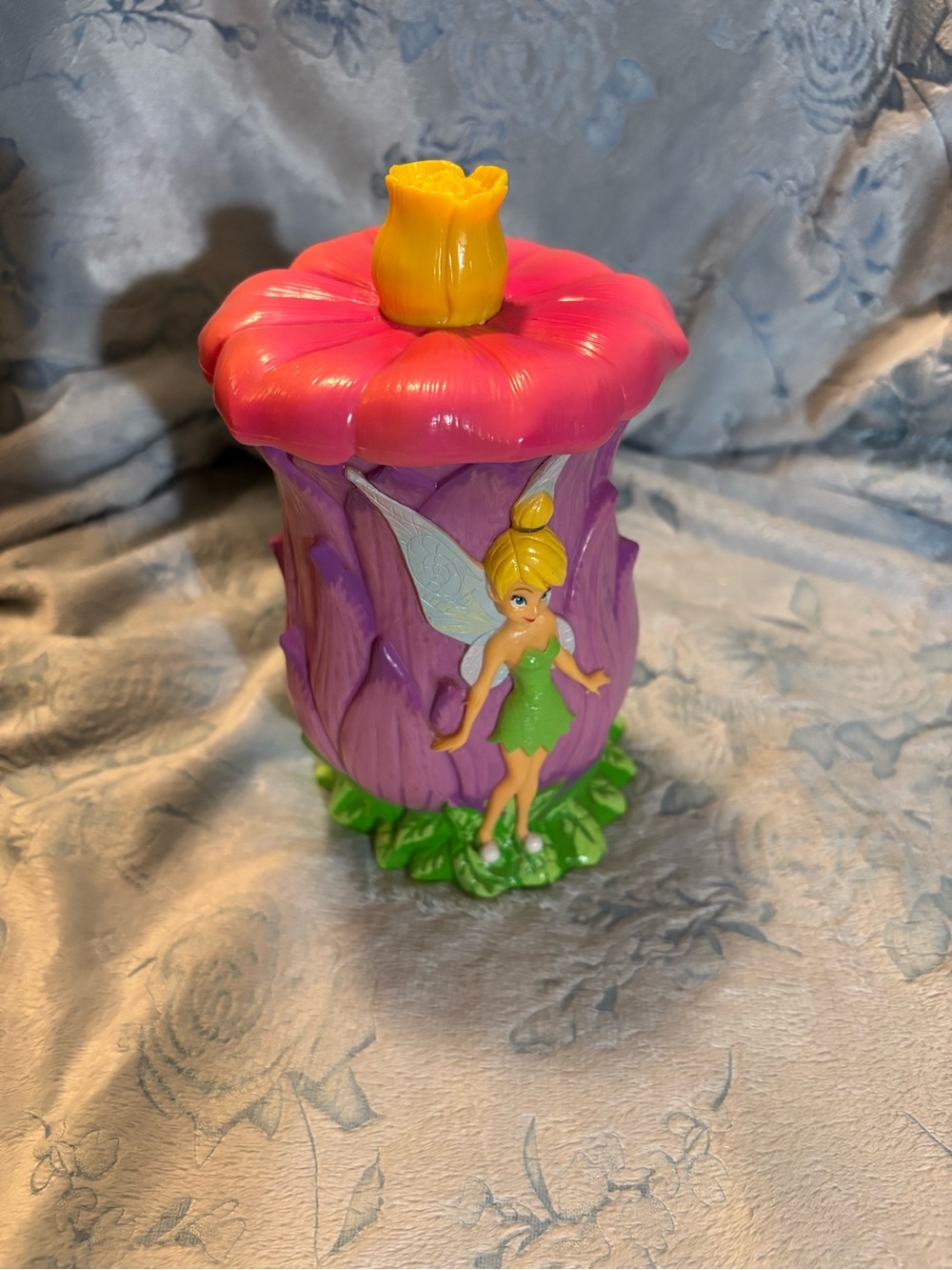 Disney Tinker Bell Floral Trinket Box-Purple & Pink